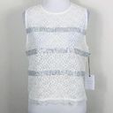 Endless Rose  Top White Lace Silver Jewel Blouse Photo 0