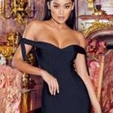 House Of CB  black off the shoulder bondage dress XS Photo 1