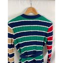 Lands'End  Cable Knit Tie Front Stripe Sweater Size XS Photo 6