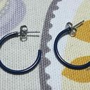 Vintage Blue Retro  Hoop Earrings Photo 0