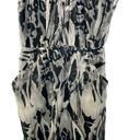 Bar III  Women's XS Sleeveless Black White Animal Print Dress Elastic Waistband Photo 6