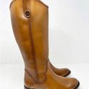 Frye NWOB  Marissa Medallion Inside Zip Cognac Brown Tall Riding Boot US 6 Photo 5