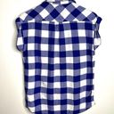 Rails  Cap Sleeve Blue White Check Button Shirt Size XS Photo 3