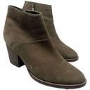 Blondo Nelli Waterproof Ankle Bootie Nutbuck Leather Olive Green Size 6.5 Photo 0