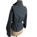 Frame  Cotton Washed Black Canvas Belted Jacket size Small Photo 5