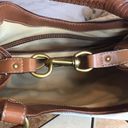 Cole Haan  GENEVIEVE Triangle Leather & basket Woven Canvas Tote bag purse Photo 9