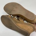 Petal Earth Women's Sz 9.5  Back Zip Wedge Heeled Sandals Laser Cut Leather Brown Photo 5