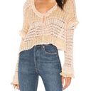 Free People  women's medium love galore sweater peach apricot flare bell knit cro Photo 0