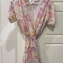 Blu Spero Mini Floral Wrap Dress Photo 1