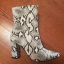 Snakeskin Boot Black Size 7.5 Photo 1