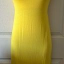 See You Monday  Los Angeles Women’s Midi Knit Yellow Bodycon Dress Size Small‎ Photo 0