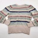 a.n.a . Womens Size Small Blue/ Beige/Pink Stripe Long Sleeve Sweater Photo 2