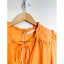 Olivaceous  Romper Womens Orange V Neck Tie Front Size Medium Photo 1