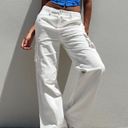 Princess Polly Paige White Denim Mid Rise Cargo Jeans 4 Photo 5