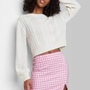 Wild Fable 5/$35     Womens Skirt Sz 4 Pink Gingham Plaid White Flannel Feel Mini Photo 3