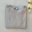 ZARA Cropped White T-shirt Photo 1