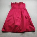 David's Bridal  Womens Dress Size 8 Pink Strapless Satin Mini Cocktail Party NEW Photo 11