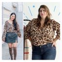 Stitch Fix Katie Sturino  leopard print flowy M bodysuit Photo 3