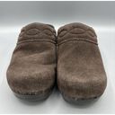 Lands'End  Brown Faux Suede Slip On Mules Size 8 B Photo 1