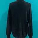 Chico's  black fuzzy soft long sleeve turtleneck sweater in size large Photo 1