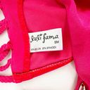 Luli Fama  Swimsuit Womens Small Pink Bikini Bandeau Solid Halter Two Piece Photo 5