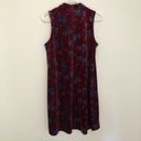 Xhilaration  O-Ring Velvet Shift Dress Burgundy Maroon Red Floral Choker Cutout M Photo 8