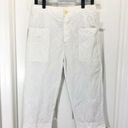 James Perse Standard  Women's White Lined Cropped Button Fly Pants Size 26 Photo 2