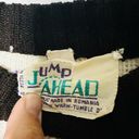 Black Diamond Vintage Jump Ahead White  Design Crewneck 80s Sweater Size Small Photo 3