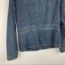 Ralph Lauren  Womens Jean Jacket Blue Denim Zip Front Sz Large Distressed Western Photo 7