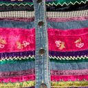 Susan Bristol Vintage 90s Y2K  Casuals Embroidered and Beaded Jean Vest Size S Photo 8