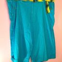 The Loft Design Blue Linen Blend Belted Bermuda Shorts 3X Photo 0