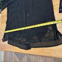 Valerie Stevens Sheer Black Silk Embroidered Button Down Blouse Photo 10