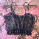 coquette y2k black lace mesh cami crop top Photo 5