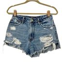 Abercrombie & Fitch  Annie High Rise Distressed Shorts Photo 0