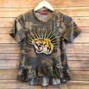 Melissa  Masse Tiger Patch Camo Tee Size XS NWOT Photo 0