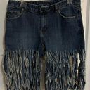 Liz Claiborne Fringe blue jean shorts sz 10 Photo 0