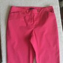 Jones New York Stretch Crop Pants Capris Bright Pink - Size 14 Photo 5