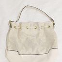 Merona Ivory Drawstring Shoulder Purse w/ Dainty Cutouts Photo 5