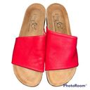 Krass&co NEW Bos. & . Red Leather Lux Slide Sandals Photo 0