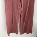 Victoria's Secret  Pink Ribbed Crop Wide Leg Lounge Cozy Pants Pink Mauve XS Photo 4