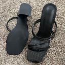 Faux Croc Heels Black Size 7.5 Photo 1