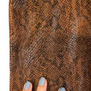 Mango MNG By  Brown Faux Leather Snakeskin Print Mini A-Line Skirt Women Sz S Photo 2