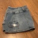 Medium Wash Denim Mini Skirt Photo 1