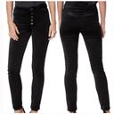 Paige  Hoxton Ankle Skinny Velvet High Waist Jeans Black Overdye Size 24 NEW Photo 1