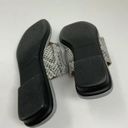 Donald Pliner  Kent Snake Python Leather Embossed Flat Slip On Sandals Shoes Gray Photo 4