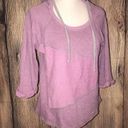 Andrew Marc MARC NEW YORK  PERFORMANCE SMALL SCOOP NECK PURPLE HOODIE Photo 0