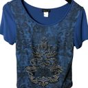 Venus Y2K Vintage  T Shirt Rhinestones Tee Top Short Sleeve Cotton Solid Logo S Photo 1