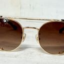 Krewe  Tchoup Blinker Gold Plated Amber Silver Gradient Mirrored Lens Sunglasses Photo 1