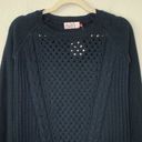 SO NWT  Kohl’s Black Cable Knit Black Long Sleeves Pullover Women’s Sweater Photo 2