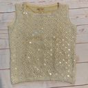 Krass&co I.Magnin & .100% Wool Womens Beaded Sleeveless Blouse Cream Size 38 Photo 0